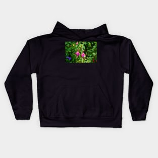 Fuchsia Flowers Closeup Kids Hoodie